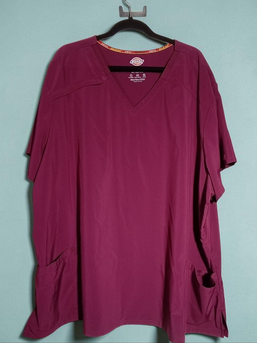 Dickies Womens Scrub Top In Wine